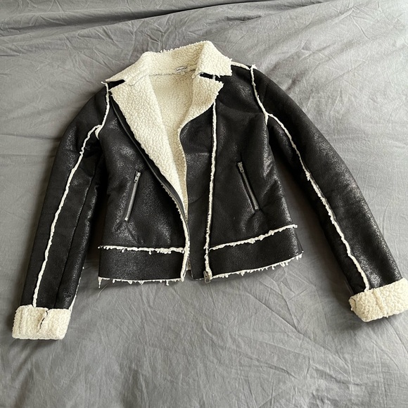 Girls sherpa motorcycle jacket by Splendid size 12 - Picture 3 of 12